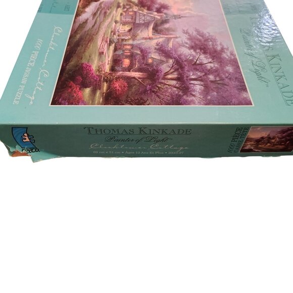 Ceaco Thomas Kinkade 1000 Piece Vintage 2001 Jigsaw Puzzle Clocktower Cottage - Picture 5 of 8